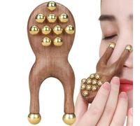 Face Massager Tool - Wooden Handheld Facial Massager, 3.74 Inch Manual Body Relaxing Sculpting Tool | Portable Massage Device For Men Women, Eye, Neck, Nose, Arm, Back, Leg, Home, Travel, Daily Self C