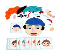 Face Matching Toy - Mental Health Recognition Skill, Sensory Development Tool, 4 Color Sets + Smooth Rounded Edges, Sustainable Construction