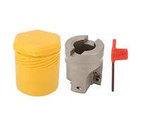 Face Mill Head 3 Flute, CNC Milling Tool, 40cr Industrial Metal Processing Head with Special Helical Offset, for Roughing Plane Machining, Includes