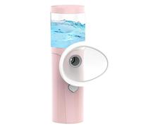 Face Mister, Portable Nano Mist Sprayer for Skin & Eye Hydration, Personal Handheld Humidifier, Facial Moisturizer & Eyelid for Home, Travel, Beauty &, Pink