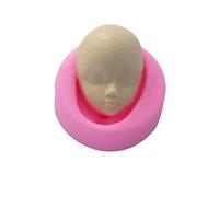 Face Mold 3D Doll Head Silicone Cake Mold DIY Clay Mold Chocolate Candy Silicone Fondant Cake Cupcake Topper Decorating Tool