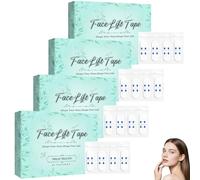 Face Neck Tape Lifting Invisible, Instant Facelift Tape, Makeup V-Edge Face Patches, Necks Less Strip to Tighten Loose Reduce Wrinkles for Turkey Neck,Jowl,Eye,Loose Skin,Wrinkle,Double Chin (4 Pack)
