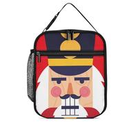 Face Nutcracker Soldier Insulated Lunch Bag Reusable Cooler Lunchbox Tote Meal Container for Women Men