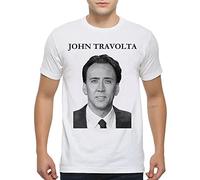 Face Off Nicolas Cage Funny T-Shirt, John Travolta Tee, Men's White M White