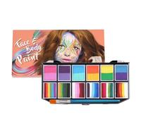 Face Paint | 12-Color Washable Water-Based Palette | Professional Costume Makeup Kit | Long Lasting Halloween Painting Set for Halloween, Stage Performance, and Festivals