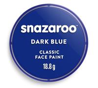 Face Paint 18ml | Classic Water-Based Washable Makeup | Safe Non-Toxic Hypoallergenic for Kids & Adults | Halloween, Cosplay, Skull, Vampire, Zombie, Clown, Festival Colours (Dark Blue)