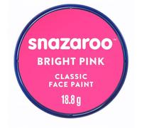 Face Paint 18ml | Classic Water-Based Washable Makeup | Safe Non-Toxic Hypoallergenic for Kids & Adults | Halloween, Cosplay, Skull, Vampire, Zombie, Clown, Festival Colours (Bright Pink)