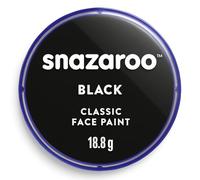 Face Paint 18ml | Classic Water-Based Washable Makeup | Safe Non-Toxic Hypoallergenic for Kids & Adults | Halloween, Cosplay, Skull, Vampire, Zombie, Clown, Festival Colours (Black)