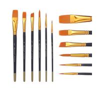Face Paint Brush, 6pcs Artist Brushes for Body Face Painting,Acrylic Painting Watercolor Oil Gouache