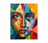 Face Paint by Numbers for Adults Abstract Painting by Numbers for Adults, Art Supplies with Color Canvas for Painting 32x24Inch 36 Colors of Acrylic Paint and Brush, Wall Art for Room Decor 2YH-10932