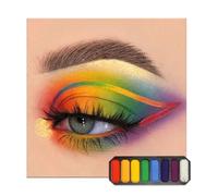Face Paint, Eyeshadow Palettes, 8 Colour Matte Shimmer Eye Shadow Palette, Colorful Make-Up Palette Highly Pigmented Long Lasting Eye Shadow Red Green Yellow Blue Eyeshadow, Gift for Women Christmas