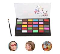Face Paint Kit 30 With Brush For Halloween Party Makeup | Non-toxic, Water-based, Easy Removal, Built-in Mirror, Non-greasy, -sized, Sensitive Skin, Smudge-resistant
