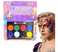 Face Paint Kit for Kids - 8 Colour Face Paint, Professional Face Painting Kit, Faces Paint Carnival Makeup Kit, Washable Body Paints, Non-Toxic Face Paint for Festivals, Parties, Masquerade, Carnival