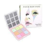 Face Paint Kit Matt 9 Colors 34.6g 1.2oz Food Grade Pigments Easy Cleaning Skin Paints for Halloween Christmas