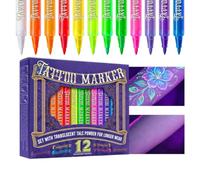 Face Paint Markers 12-pieces UV-Activated Makeup Coloring Crayons