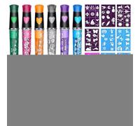 Face Paint Markers, Face Paint Pens | Water Based Pencils for and Body 6 Colors with 9 Stencils | Ghost Makeup Kit