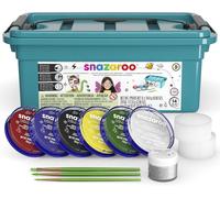 Face Paint Mini Starter Kit for Kids and Adults 14 Pieces 6 Colours 1 Glitter