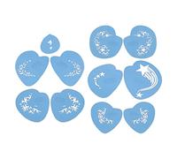 Face Paint Stencil, 5PCS Reusable Body Painting Templates, Facial Design Temporary Tattoo Templates Makeup Stencil for Festival Halloween Party Cosplay
