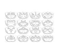 Face Paint Stencil Set 16 Pack | 7.9in X 4.7in, Butterfly & Flower Patterns | Kids & Adults Body Art Templates For School, Birthday, Halloween | Party Supplies