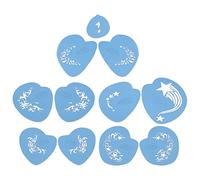 Face Paint Stencil Stickers, 5Pcs Reusable Face Paint Stencils Kit Makeup Temporary Tattoos Body Painting Template for Face Painting Halloween Holiday Party