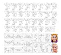 Face Paint Stencils Set 46 Pieces Reusable for Makeup Halloween Party