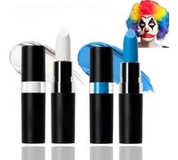 Face Paint Stick,Halloween Makeup for Face,Lips & Body,Long-Lasting, Sweatproof,Easy to Apply,Cosplay & Festival Ready,Face Painting Kit with Face Paint Pens & Crayons,Halloween Body Paint(04+03)
