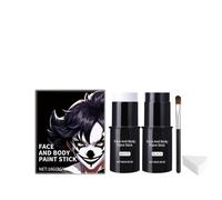 Face Paint Stick Set - White Black Face Paint Stick - Halloween Full Coverage Face Painting Special Effects Makeup Kit - Skeleton Ghost Joker Clown Skull Corpse Cosplay Costume Accessories Kit
