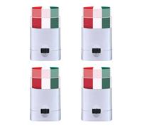 Face Paint Sticks 4 Piece Three Color Flag Themed Set for Sports Cheering, Watch Parties, Portable Body Makeup Format Sports Fan Makeup Game Day Face Color Event Body Paint Cheering Look Party Decor