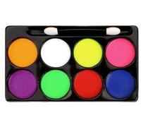 Face Painting Kit, 8 Colors High Pigment Oil-Based Cosmetic Makeup Face Body Paint Set, White,Red,Green,Blue,Yellow,Pink,Orange,Purple Face Paint Kit for Halloween