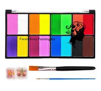 Face & Painting Kit - 8 Dual-Colour Palette with Brushes for Creative Makeup Artistry on Kids & Adults, Ideal for Parties, Festivals, Cosplay, Halloween Costumes and Performances