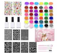 Face Painting Kit for Kids | Water-Based Paints Professional Facepaint Makeup Kit | Makeup Brush Stencils Art Craft Facepaint for Birthday Halloween Pool Party Cosplay Celebrations Performances Christ