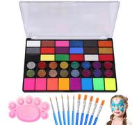 Face Painting Kit for Kids with Stencils, 42 Colors Non Toxic Face Paint with 10 Face Paint Crayons, for Carnival, Halloween, Costume Makeup, Children's Day, Parent-Child Companionship Gifts