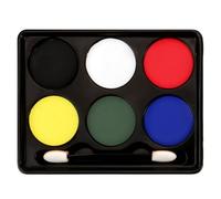 Face Painting Kit, High Pigment Oil-Based Cosmetic Makeup Face Body Paint Set, Black,White,Red,Green,Blue,Yellow Face Paint Kit for Halloween