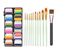 Face Painting Palette - 12 Colors , Professional Face Body Paint Kit Washable Art | Creativee Body Painting Set for Men Women Children with Safe Noon Toxiic Colors