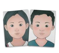 Face Painting Practice Boards Reusable Colored Makeup Template A4 Size 2Pieces