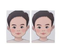 Face Painting Practice Boards Washable Reusable Colored Makeup Face Paint Exercise Template for Children Boy Front Face PP Material 11.73x8.27in 2PCS