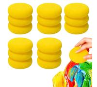 Face Painting Sponges, 15 Pcs Yellow Face Paint Sponge, Round Faces Paint Sponges, Suitable for Face Painting, Pottery Crafts and Ceramic Creations (Yellow)