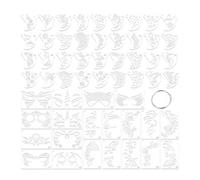 Face Painting Stencils 56pcs, Reusable PET Templates for Kids and Adults | 56 Reusable PET Templates Cover Floral, Animal, Star And Other Patterns For Face Painting, Parties And DIY Art periods
