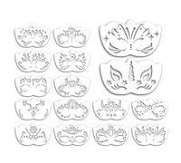 Face Painting Stencils - Painting Stencils | Paint Templates, 16 Pieces Face Stencil,Multipurpose Washable Flower Template for Halloween Carnival Festival School Event