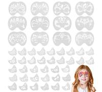 Face Painting Stencils Set, 48pcs Stencils for Crafts Reusable, Tattoo Templates, Butterfly,Flower Stencils for Kids Face Body Paint, Facepaint DIY, Textile Design, Furniture Canvas Decoration