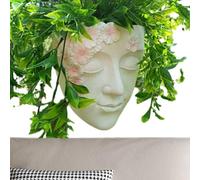Face Planter Pot - Resin Wall Mounted Head Planter Succulent Cute Plants Vase | Indoor Outdoor Face Planter Pot for Entrance, Kitchen, Living Room, Terrace, Courtyard