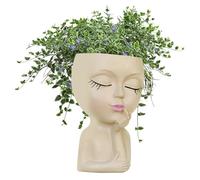 Face Planter - Succulents in the Home Outdoor with Drainage | Unique Head Planter for Plants, Artistic Face Flower Pot Decoration at Home, Balcony, Garden Exhibition and Offices