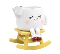 Face Planters | Resin Smile Design Planter Box with Drainage Hole | Rocking Chair Funny Planters for Indoor Plants | for Bathroom Office Desk Indoor Outdoor Garden