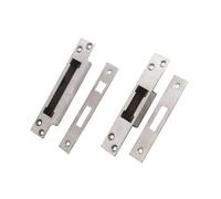 Face Plate and Striker Plate for BS 3621 5 Lever Sash and Dead Locks Steel Construction Replacement Door Hardware Secure Fit Matt Black Finish Durable Design