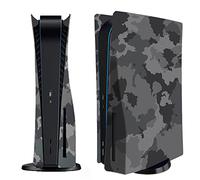 Face Plate Cover Shell for PS5 Disc Edition Console Faceplates, Accessories Compatible with Playstation 5 Protective Replacement Panels (Gray Camouflage)