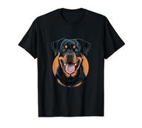 Face Portrait Watercolor Painting Rott Cool Dog Rottweiler T-Shirt