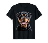 Face Portrait Watercolor Painting Rottweiler Dog T-Shirt