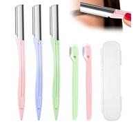 Face Razor Eyebrow Razors Face Shavers with Cover for Women 5PCS Portable Dermaplaning Blades kit for Face Eyebrow Shaper Tool Hair Trimmer Facial Razors for Women