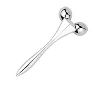 Face Roller Massager for Women, Alloy Beauty Tool, Silver | Portable Home and Salon Use, Smooth Mellow Surface, Comfortable on Skin, Watch TV or Listen to Music