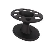 Face Sauna Hair Brush Holder Plastic Round Hair Brush Comb Holder for Hairdressing Stand for Hair Design Shelf Accessories (Black) Massage Roller Rock Crystal (Black, One Size)